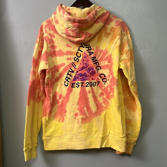 NWT Lira MFG Co Pink Yellow Multicolor Tie Dye Hoodie - Picture 2 of 8